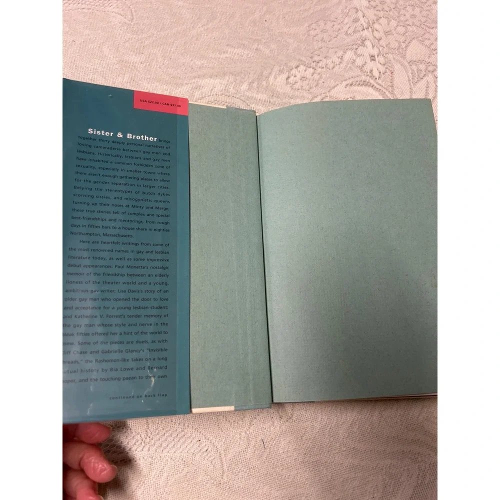 Sister & Brother Joan Nestle John Preston LGBTQ Essays Hardcover 1994 006251055X